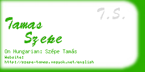 tamas szepe business card