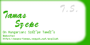 tamas szepe business card